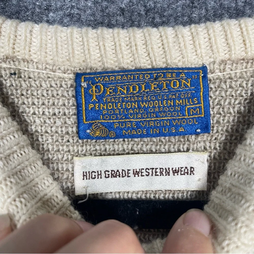 Pendleton Mens Medium 100% Wool High Grade Western Wear‎ Aztec Tribal Sweater - Picture 6 of 12